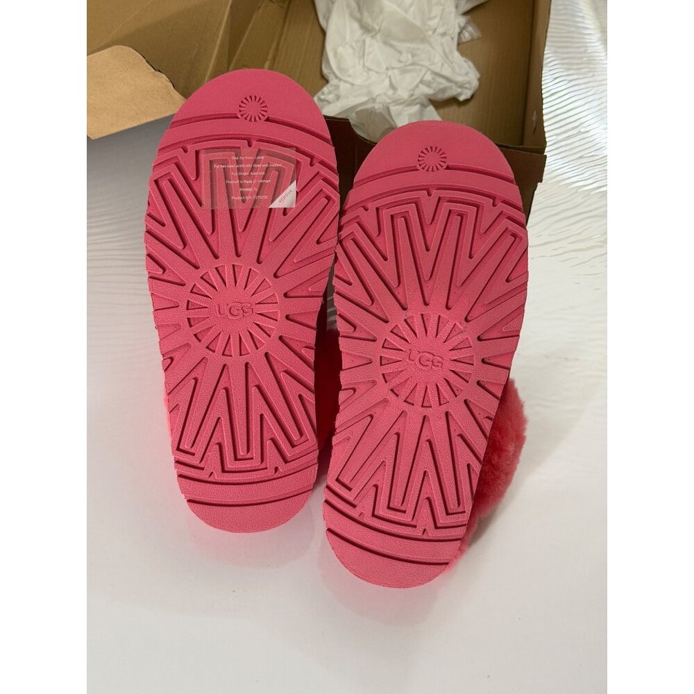 NWB UGG Disquette Shearling Platform Slippers Pink Size 7 - Picture 10 of 12